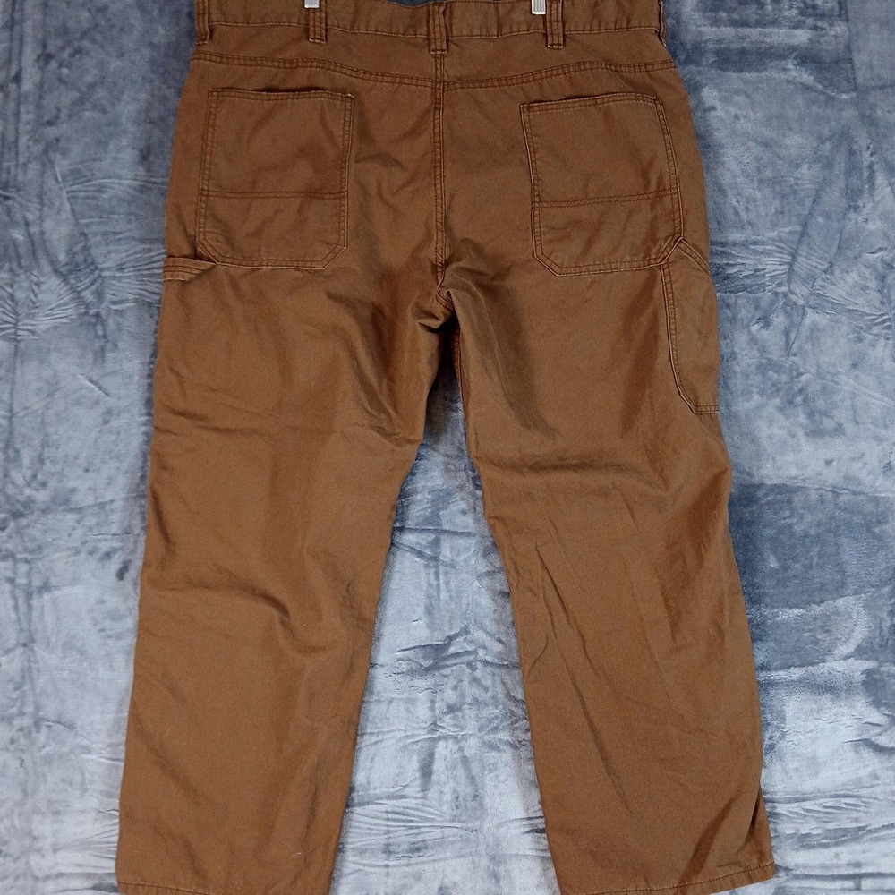 Blue Mountain Pants Mens 44x30 Brown Carpenter Workwear 100% Cotton Utility - Picture 7 of 8